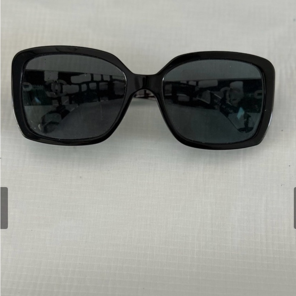 Black Chanel Sunglasses with case box & bag!
